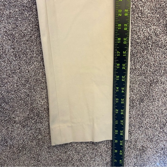 Theory Womens Izelle Chino Pants Size 4 Beige 30" inseam Stretch Made in USA EUC - Picture 11 of 16